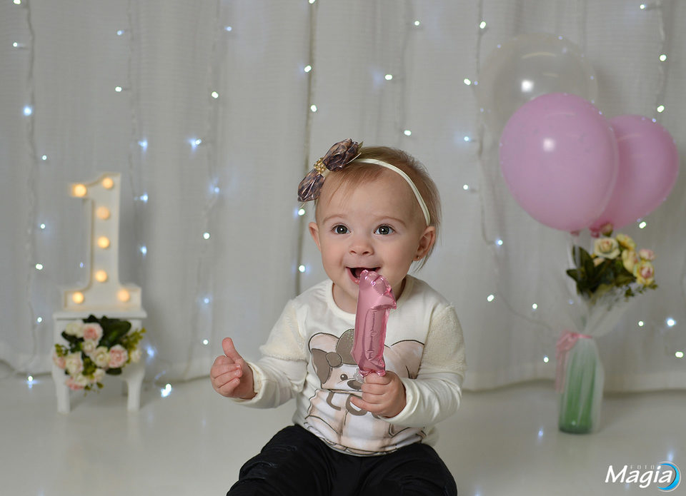 Antônia 1 aninho e família