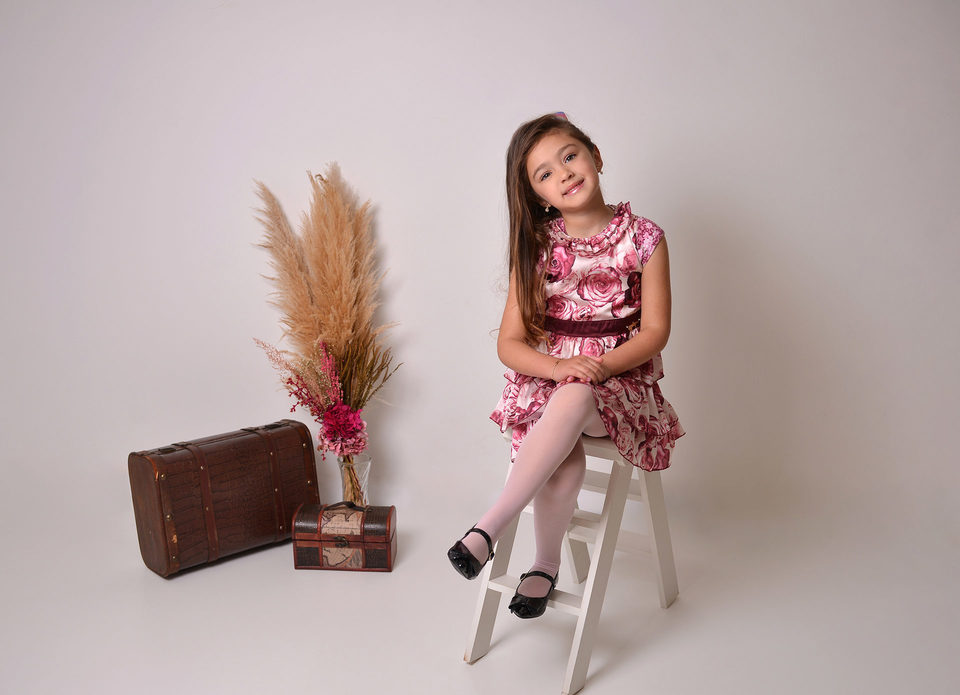 Ensaio em estúdio Luize 5 anos