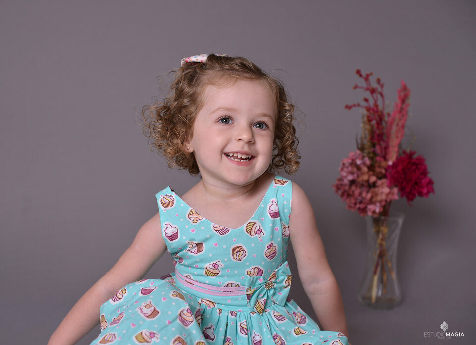 Ensaio em estúdio Amanda 3 anos